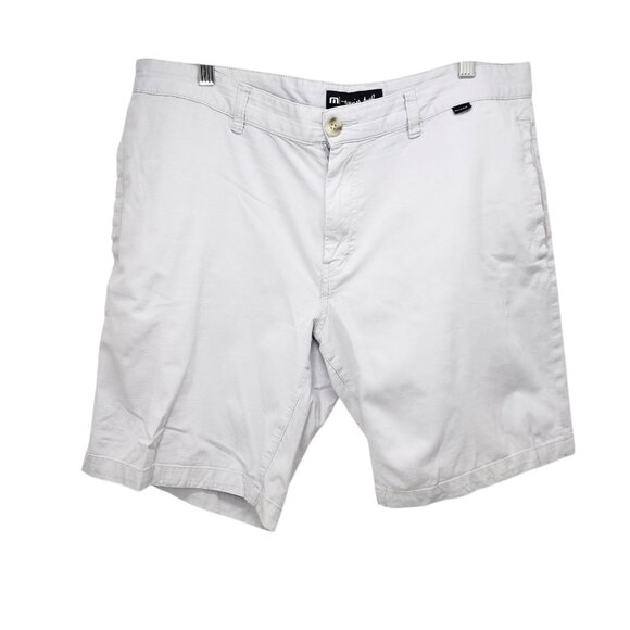 TravisMathew‎ Mens 36 Light Gray Casual Golf Shorts Cotton/Rayon/Spandex - Picture 1 of 5